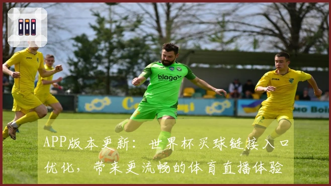 APP版本更新：世界杯买球链接入口优化，带来更流畅的体育直播体验